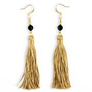 Tassel gold onyx naušnice
